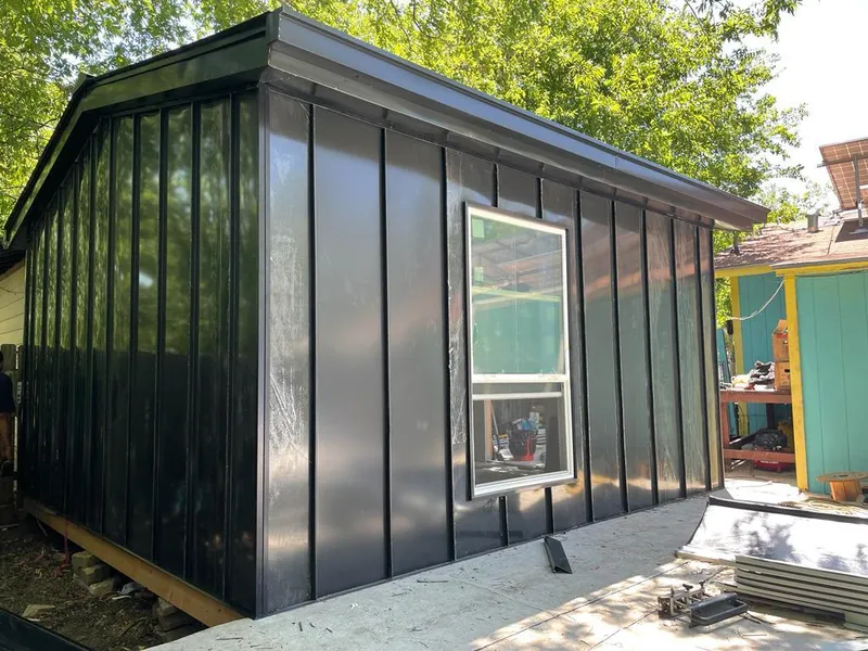 Black standing seam metal wall panels for Metal Roof Installation in Guilford